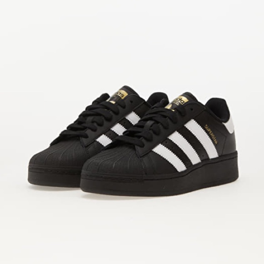 Black adidas superstars